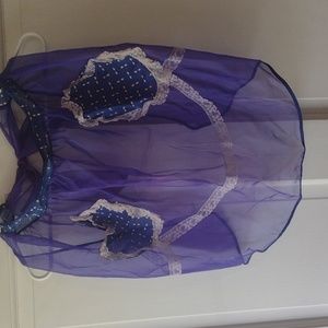 Adorable retro hostess apron in blue